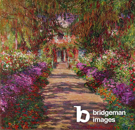 A Pathway in Monets Garden, Giverny, 1902 (oil on canvas), Claude Monet, (1840-1926)  Osterreichische Galerie Belvedere, Vienna, Austria  Bridgeman Images 