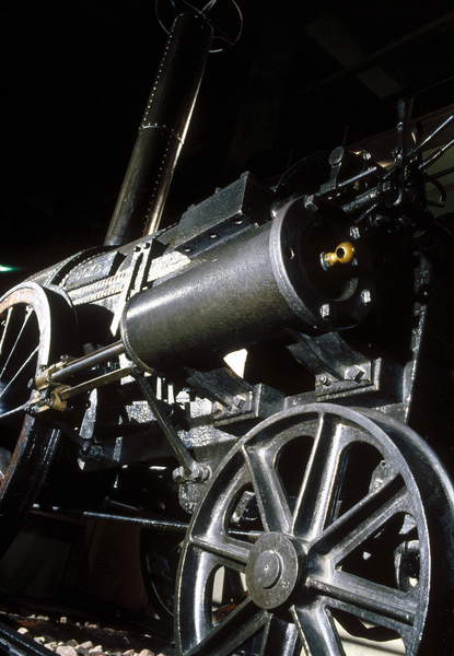 Remains of Stephensons Rocket, 1829 (metal) (detail), English School, (19th century)  National Railway Museum, York, North Yorkshire, UK  © Science and Society Picture Library  Bridgeman Images 264181
