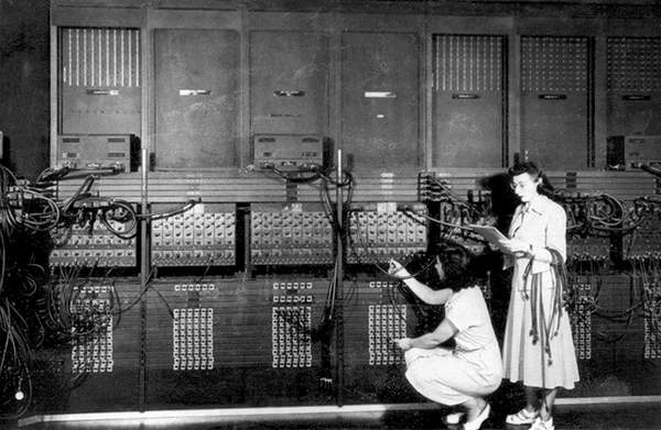 The computer ENIAC (Electronic Numerical Integrator And Computer) developed at the University of Pennsylvania in 1946- 1st electronic computer  PVDE  Bridgeman Images  1682470