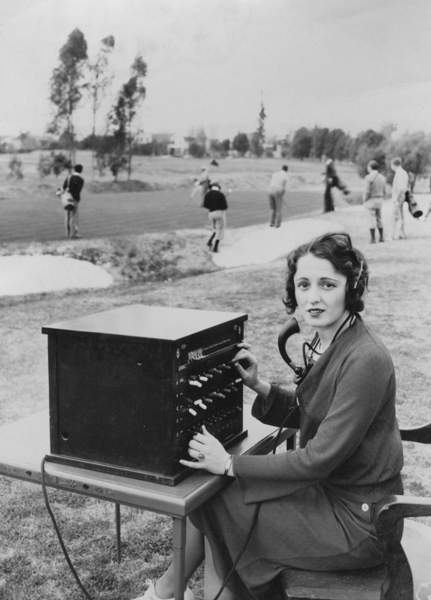 Woman at a switchboard, 1931 (bw photo)  © SZ Photo  Bridgeman Images  6364384