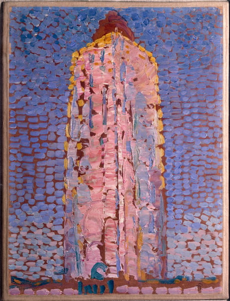 Lighthouse of Westkapelle, Netherlands (oil on canvas, 1909-1910), Piet Mondrian / Luisa Ricciarini / Bridgeman Images