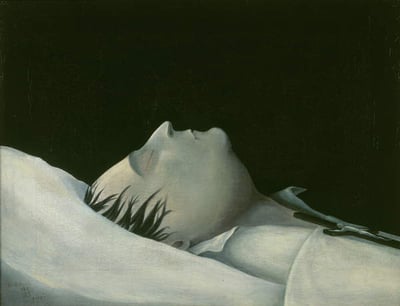 Napoleon on his Deathbed on St Helena, 1821 (oil on canvas), Ibbetson, Denzil O. (1775-1857) / Private Collection / Bridgeman Images