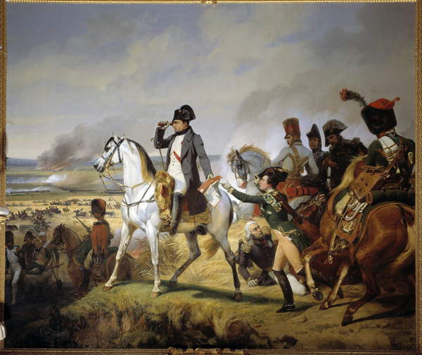 The Battle of Wagram, 6 July 1809. Painting by Emil Jean-Horace Vernet called Horace Vernet (1789-1863), circa 1835. Oil on canvas. Château de Versailles, France  Photo © Photo Josse  Bridgeman Images