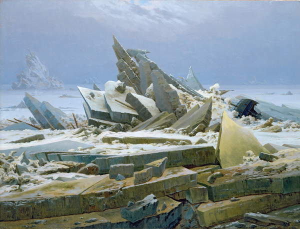 141317 Credit- The Polar Sea, 1824 (oil on canvas), Friedrich, Caspar David (1774-1840)  Hamburger Kunsthalle, Hamburg, Germany  Bridgeman Images 