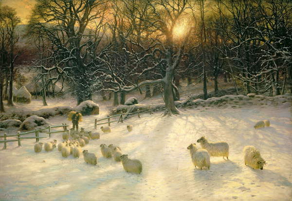 193092 The Shortening Winters Day is Near a Close (oil on canvas), Farquharson, Joseph (1846-1935)  Lady Lever Art Gallery, National Museums Liverpool  Bridgeman Images