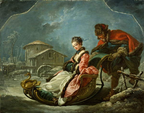 4 Seasons paintings: 3058137 The Four Seasons- Winter, 1755 (oil on canvas), Boucher, Francois (1703-70)  Frick Collection, New York, USA  Bridgeman Images