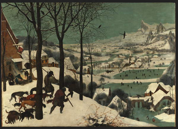 324 Credit- Hunters in the Snow (Winter), 1565 (oil on wood), Bruegel, Pieter the Elder (c.1525-69)  Kunsthistorisches Museum, Vienna, Austria  Bridgeman Images 