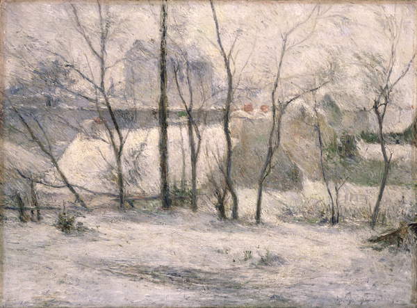 Painting of a Winter Landscape, 1879 (oil on canvas), Gauguin, Paul (1848-1903)  Museum of Fine Arts (Szepmuveszeti) Budapest, Hungary  Bridgeman Images 