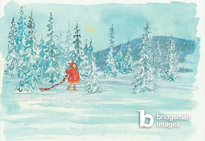 Girl in Snow, Floyd, Madeleine (b.1969)  © Madeleine Floyd  Bridgeman Images 5907258 2