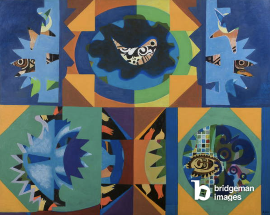 Bird Song, 1982 (acrylic on canvas), Eileen Agar/ Private Collection / © Estate of Eileen Agar. All rights reserved 2022 / Bridgeman Images
