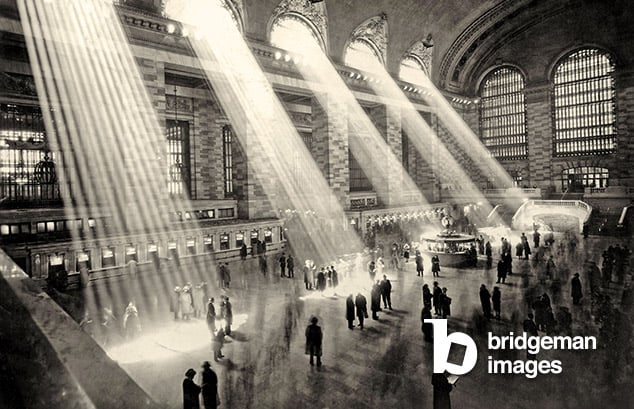 Grand Central Terminal, New York, c.1930 (bw photo), Alfred Stieglitz, (1864-1946)  Private Collection  Prismatic Pictures  Bridgeman Images