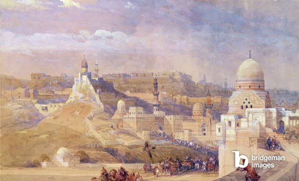 The Citadel of Cairo, Residence of Mehmet Ali, 1842-49 (colour litho) / Bridgeman Images