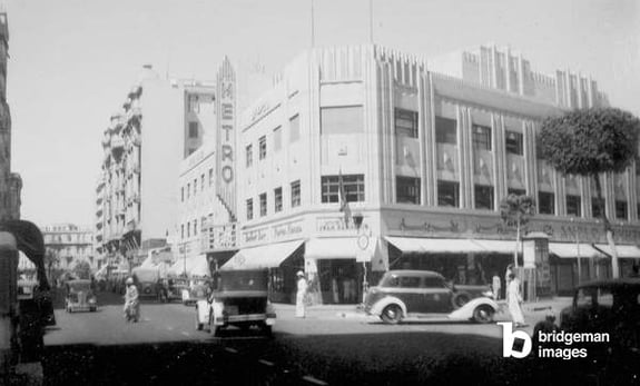 The Metro Cinema, on Soliman Pasha Street (now Talaat Harb Street), opened in 1940 / © National Army Museum / National Army Museum, London, UK / Bridgeman Images