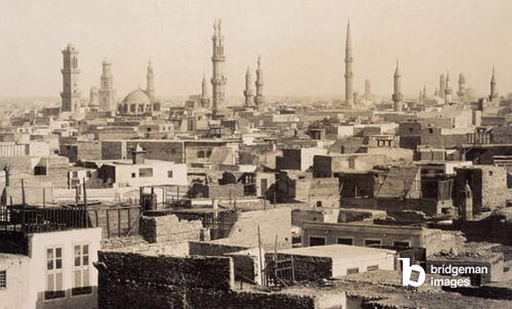 View of the roofs of Cairo - photograph of the Zangali Brothers, late 19th century /  Photo © Leonard de Selva / Bridgeman Images