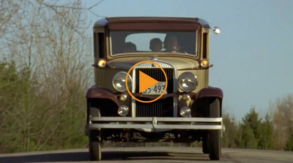  Car driving through the countryside, 1930s - reenactment, clip 7 / Sullivan Entertainment