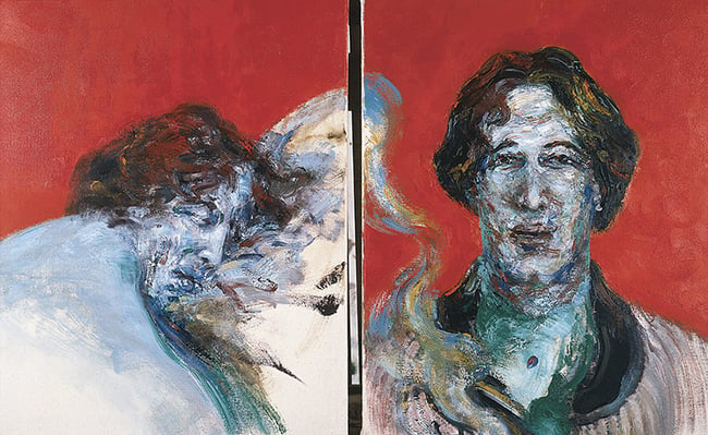 Oscar Wilde, 1985 (oil on canvas) by Hambling, Maggi (b.1945); 51x40.5 cm; Private Collection; (add.info.: Oscar Wilde (1854-1900);); English, in copyright. PLEASE NOTE: This image is protected by artist's copyright which needs to be cleared by you. If you require assistance in clearing permission we will be pleased to help you. In addition, we work with the owner of the image to clear permission. If you wish to reproduce this image, please inform us so we can clear permission for you.