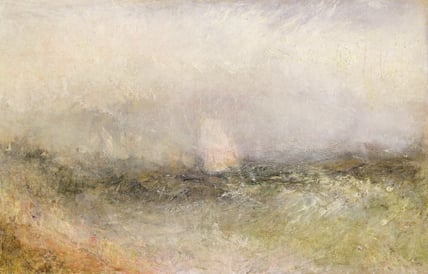XYC118541 Off the Nore: Wind and Water, 1840-5 (oil on paper laid down on canvas) by Turner, Joseph Mallord William (1775-1851); 30.5x46 cm; Yale Center for British Art, Paul Mellon Collection, USA; (add.info.: mouth of the River Thames;); English, out of copyright