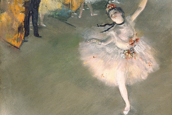 The Star, or Dancer on the stage, c.1876-77 (pastel on paper) Edgar Degas (1834-1917) / Musee d'Orsay, Paris, France 