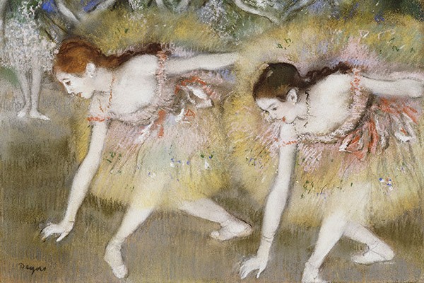 Dancers Bending Down (oil on canvas), Edgar Degas (1834-1917) / Private Collection / Photo © Christie's Images