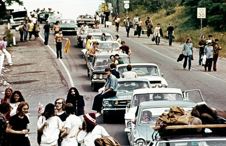 4062600 People, Hippies, Woodstock 1970 Directed By Michael Wadleigh; (add.info.: .); © Warner Bros. Pictures; Diltz; out of copyright. PLEASE NOTE: Bridgeman Images works with the owner of this image to clear permission. If you wish to reproduce this image, please inform us so we can clear permission for you.