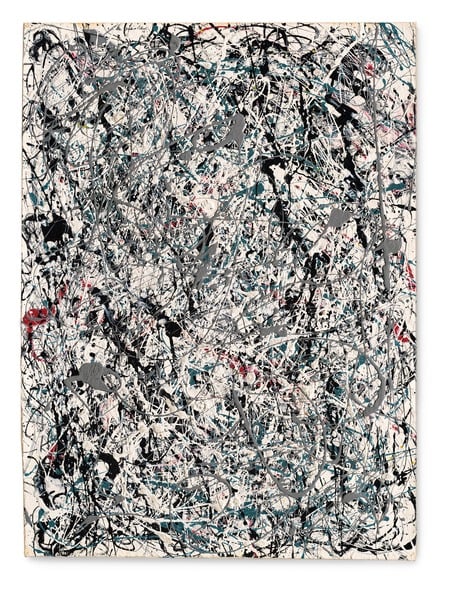 CH778204 Number 19, 1948 (oil & enamel on paper mounted on canvas) by Pollock, Jackson (1912-56); 78.4x57.4 cm; Private Collection; Photo © Christie's Images; American, in copyright PLEASE NOTE: This image is protected by the artist's copyright which needs to be cleared by you. If you require assistance in clearing permission we will be pleased to help you.