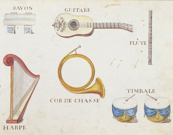 Illustrations from 'A French Alphabet Book of 1814', pub. by Charles Plante Fine Arts, 1814