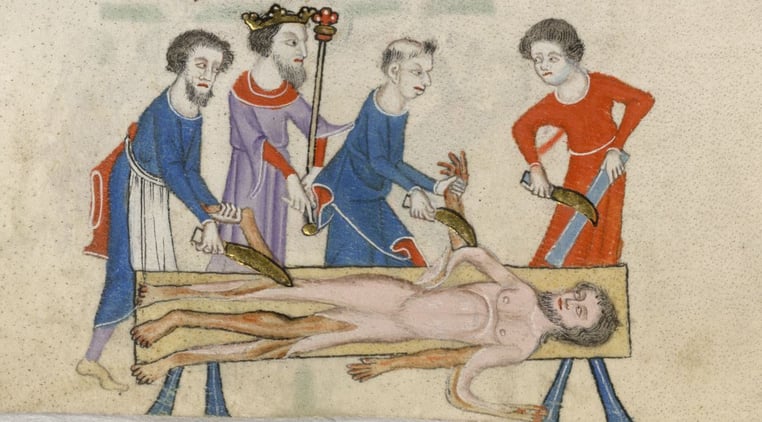 Martyrdom of St Bartholomew / British Library, London, UK / © British Library Board. All Rights Reserved 
