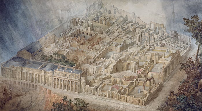 Bank of England as a Ruin, 1830, Joseph Michael Gandy (1771-1843) / © Courtesy of Trustees of Sir John Soane's Museum, London / Bridgeman Images