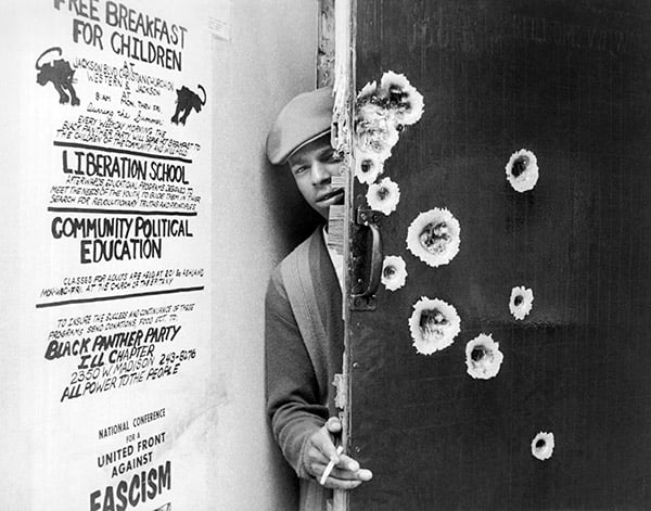 Black Panther Raid, Chicago, Illinois, October, 1969 (b/w photo) Underwood Archives / UIG 