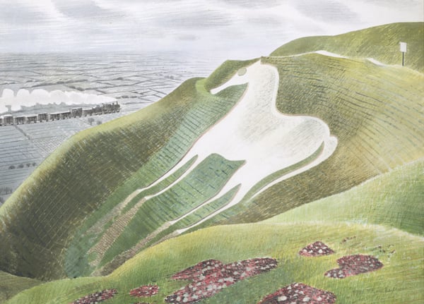     The Westbury Horse, Eric Ravilious / Private Collection