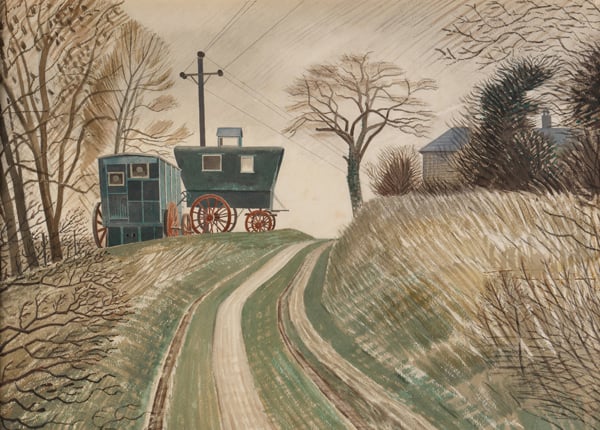 Caravans, 1936, Eric Ravilious © Fry Art Gallery, Saffron Walden, Essex, UK