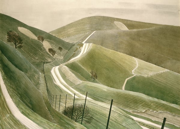 Chalk Paths, Eric Ravilious / Private Collection 