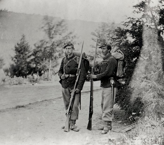 Civil War, Young Soldiers From The Union Army / Omniphoto