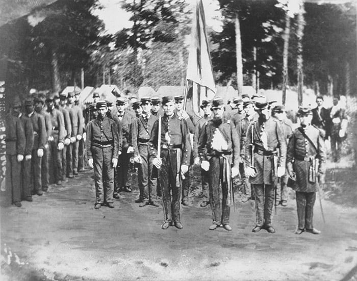 Confederate "Duplin Grays", North Carolina, parade at Smithville, May, 1861 - Peter Newark Military Pictures