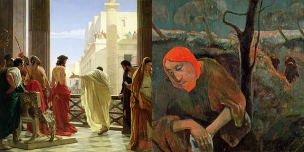 Ecce Homo/ Antonio Ciseri / Galleria d'Arte Moderna; The Agony in the Garden/ Paul Gauguin / Norton Gallery, Florida