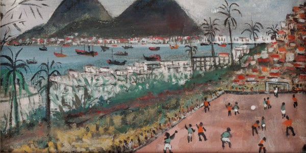Football at Rio de Janeiro (oil on canvas), English School, (20th century) / National Football Museum, Manchester, UK