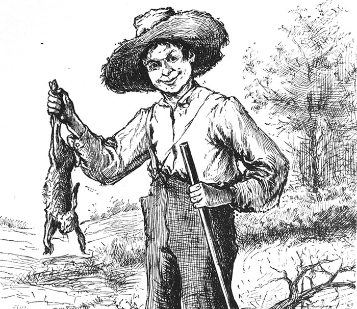 Frontispiece to 'The Adventures of Huckleberry Finn', by Mark Twain