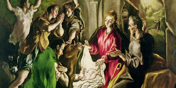 Jesus Driving the Merchants from the Temple / El Greco (Domenico Theotocopuli) / Church of San Gines, Madrid / Bridgeman Images