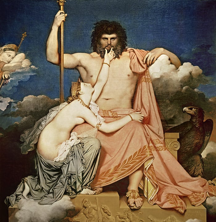Jupiter and Thetis, 1811 (oil on canvas) Ingres, (1780-1867) / Musee Granet, Aix-en-Provence, France 