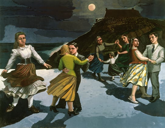 The Dance, 1988 (acrylic on paper laid on canvas)