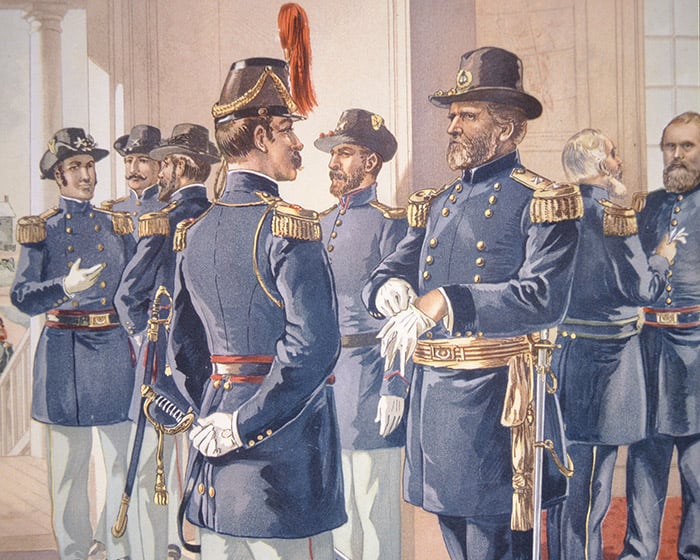 Major General US Grant with Staff Camp; Line Officers by Henry Alexander Ogden  American Civil War /  Peter Newark Pictures
