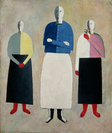Three Little Girls, 1928-32 (oil on board)