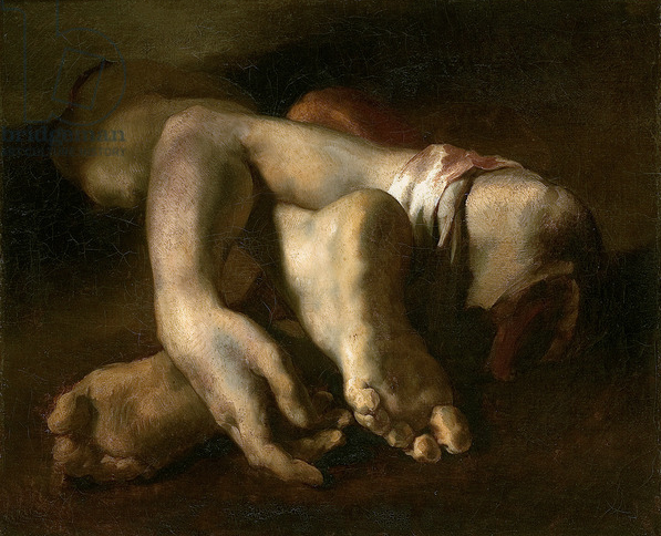 Study of Feet and Hands, c.1818-19 (oil on canvas) ,Theodore Gericault,  (1791-1824) / Musee Fabre, Montpellier, France