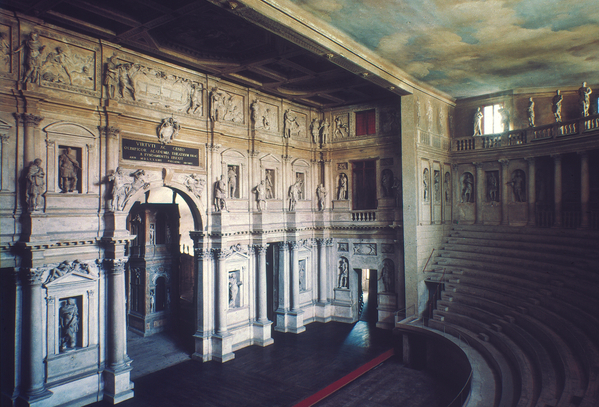 PALLADIO: TEATRO OLIMPICO Designed by Andrea Palladio, 1579. Vicenza, Italy. / Photo © Granger