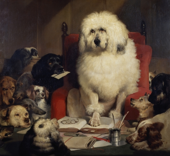 Trial by Jury, or Laying Down the Law, c. 1840 by Sir Edwin Landseer / Chatsworth House, Derbyshire, UK 