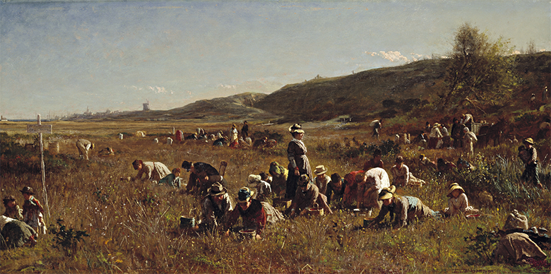  The Cranberry Harvest. Island of Nantucket, 1880 by Eastman Johnson