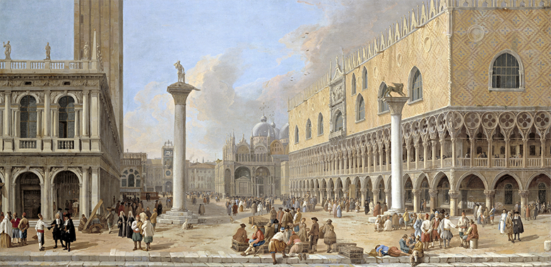 The Piazzetta at Venice by Luca Carlevaris (1663-1730/1)
