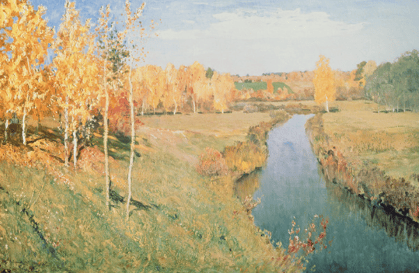 Golden Autumn, 1895 (oil on canvas), Levitan, Isaak Ilyich (1860-1900) / Tretyakov Gallery, Moscow, Russia