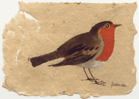 Robin, 1982 (w/c & bodycolour on paper), Fedden, Mary (1915-2012) / Private Collection / Photo © Christie's Images