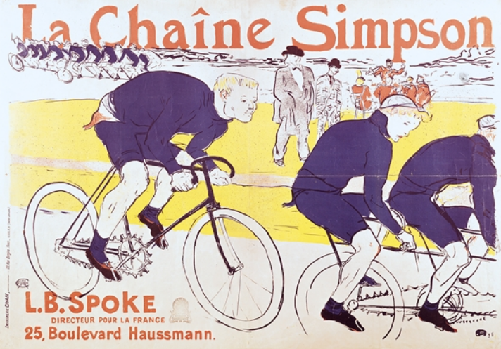 Cycles De La Metropole 1890s Vintage Art Nouveau Bicycle Poster 16x24 